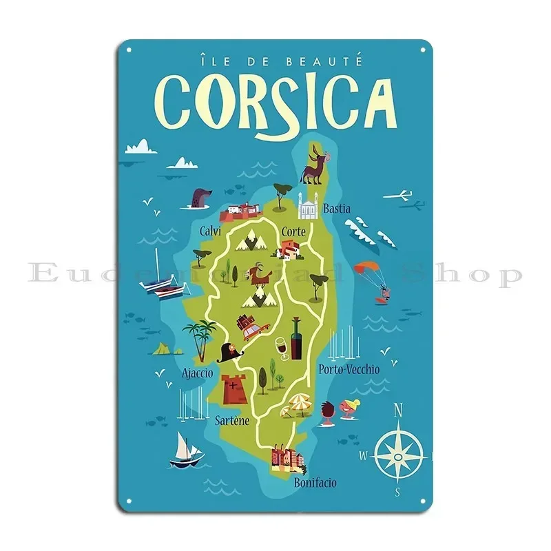 Corsica Poster Metal Signs Party Garage Garage Party Club Create Tin Sign Poster