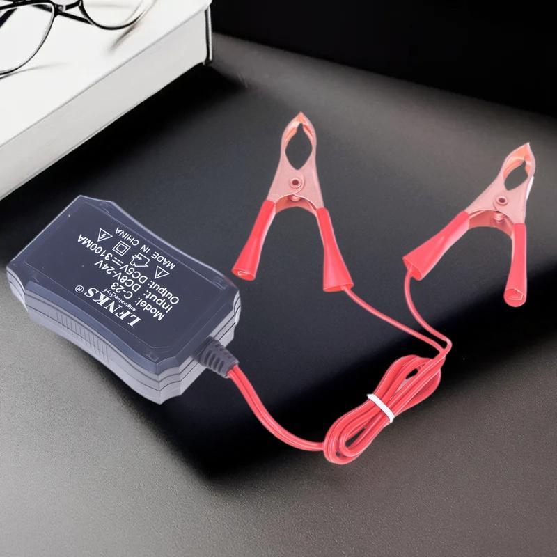  1Pc 5V Adapter with 3USB Ports and Battery Clip, 12V 24V Input for Efficient Mobile Phone Charging 