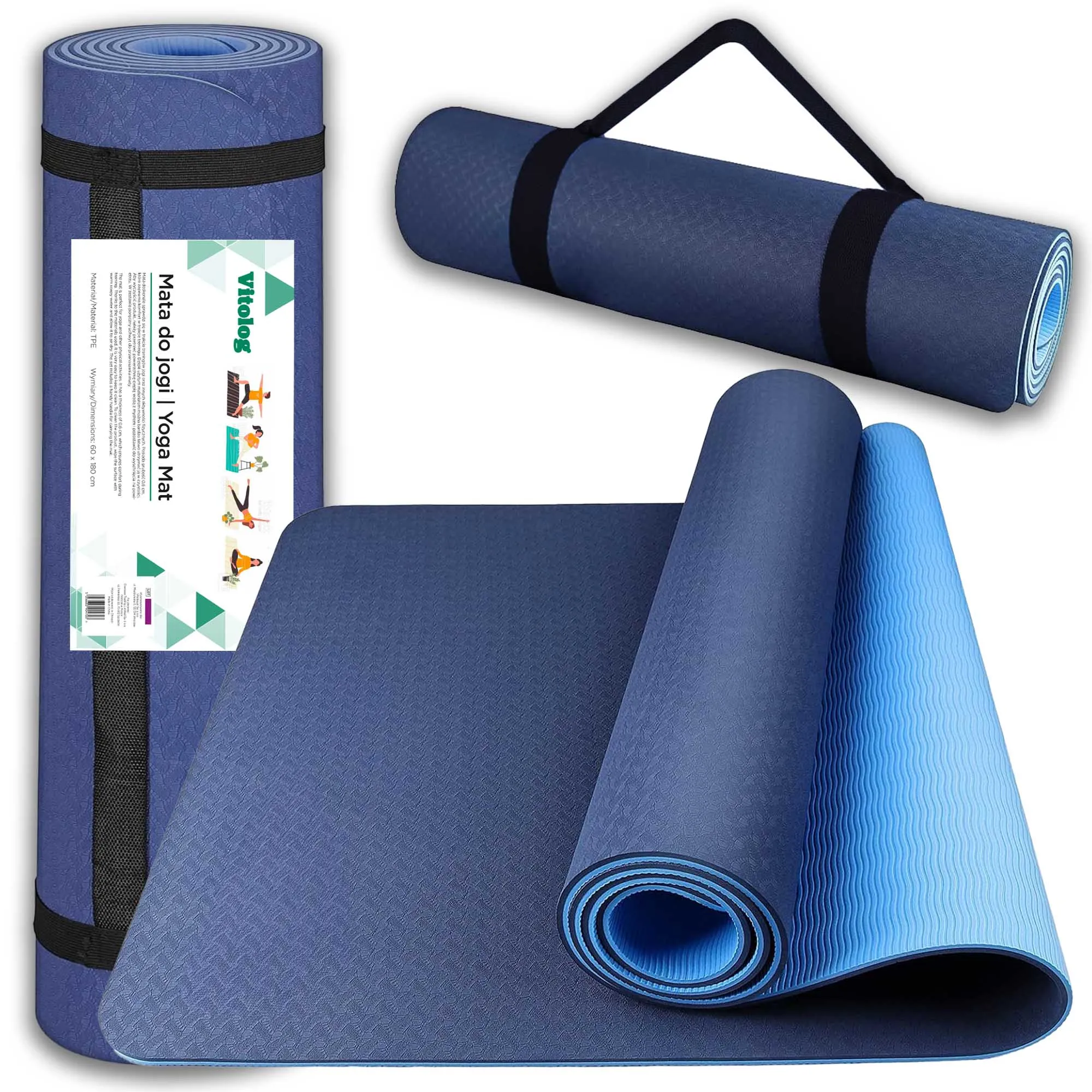 Grote Yoga Oefenmat Antislip Sportscholen Training Karimat Voor Fitness & Pilates TPE Training