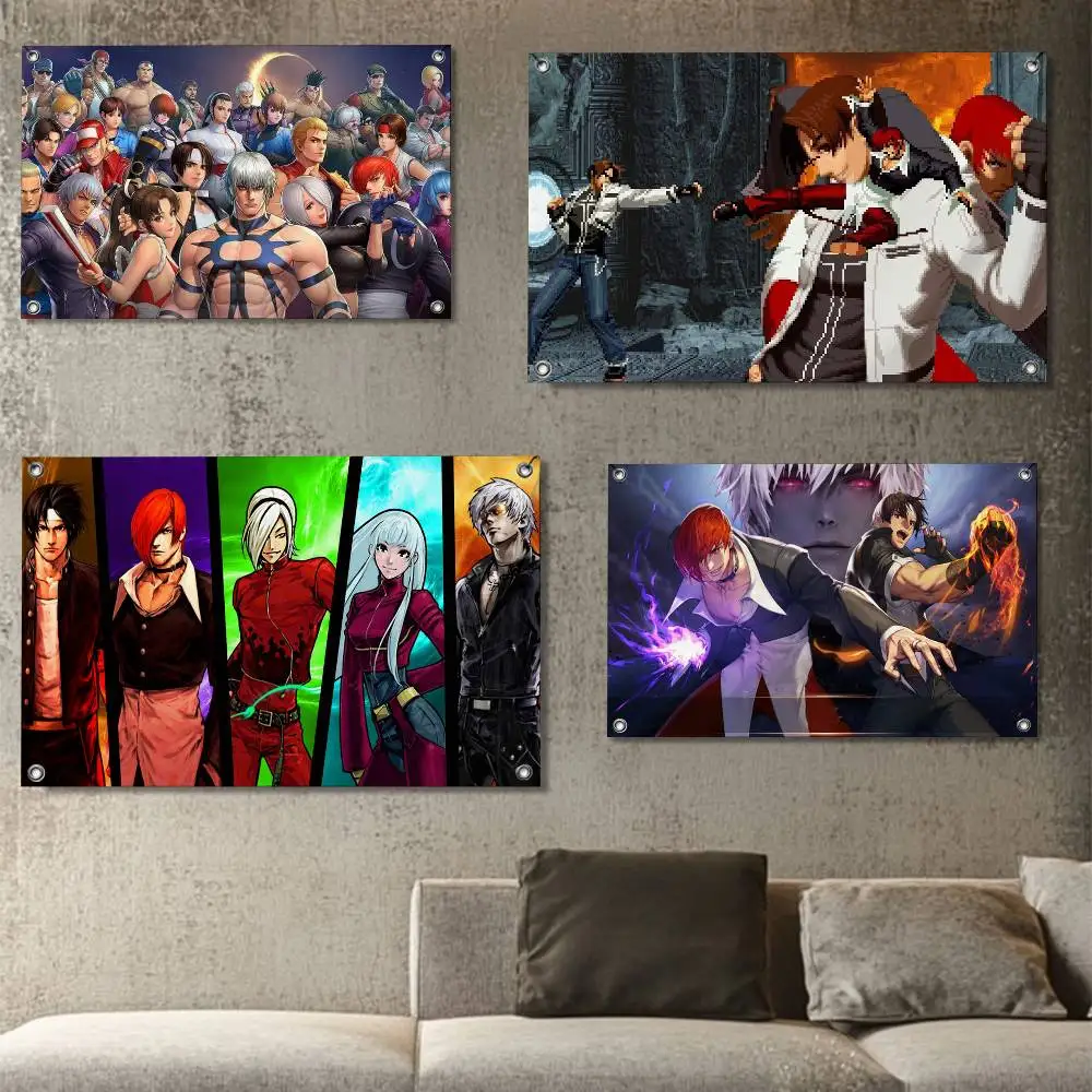 

K-King Of F-Fighters cool High-Quality Flag Tapestry Printed Wall Decor Indoor Outdoor Use for Party Home Bar