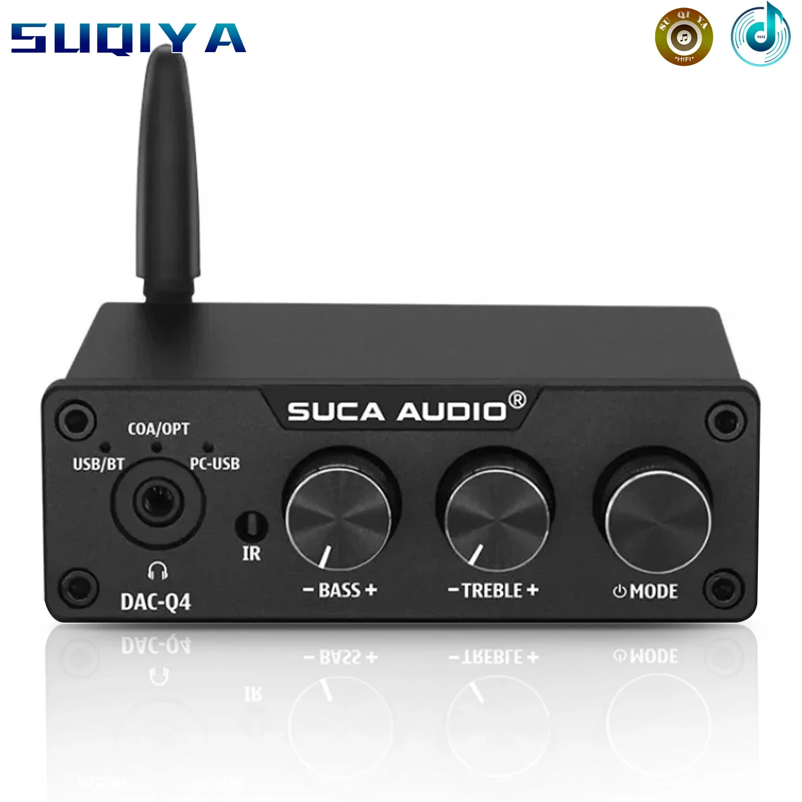 

DAC-Q4 Remote Control Coaxial Optical Computer PC USB DAC Audio Decoder Bluetooth 5.0 Hifi Fever Lossless Earphone Preamplifier