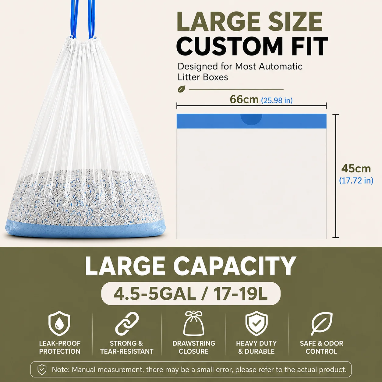 Bolsas de basura automáticas p - Automatic Litter Box Waste Bag Liner reseña y precio