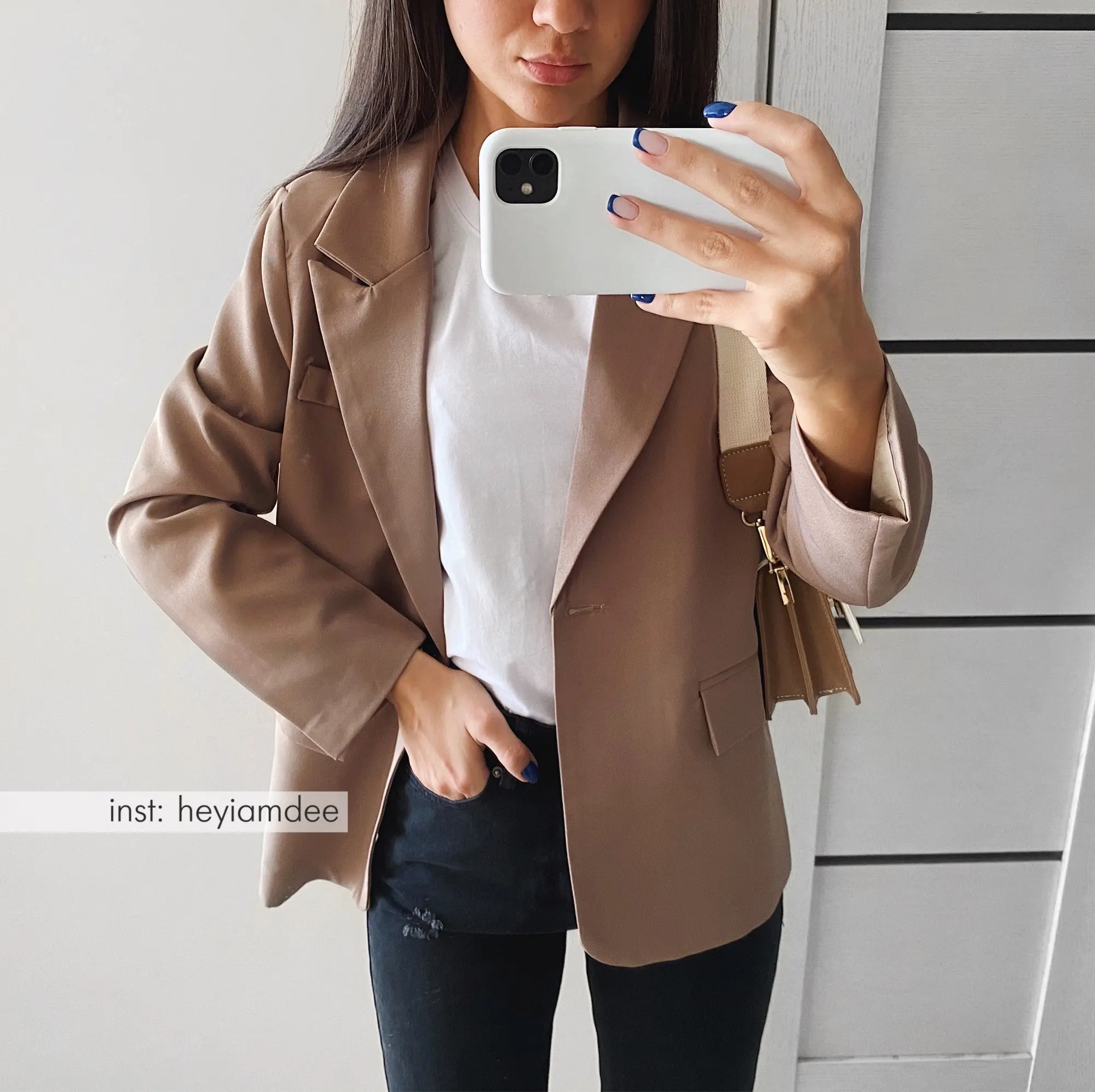 Spring Autumn Thick Coat Female Korean Suit Loose Little One Button Casual Small Suit Jacket Blazers for Woman with Pockets