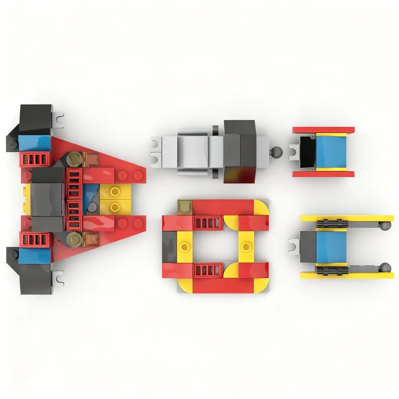 Set di 111 Pezzi MOC Astronave 1 Creator 3 Blocchi da Costruzione Architettonici Regalo di Natale Assemblaggio Fai-da-Te Idea Creativa Giocattolo