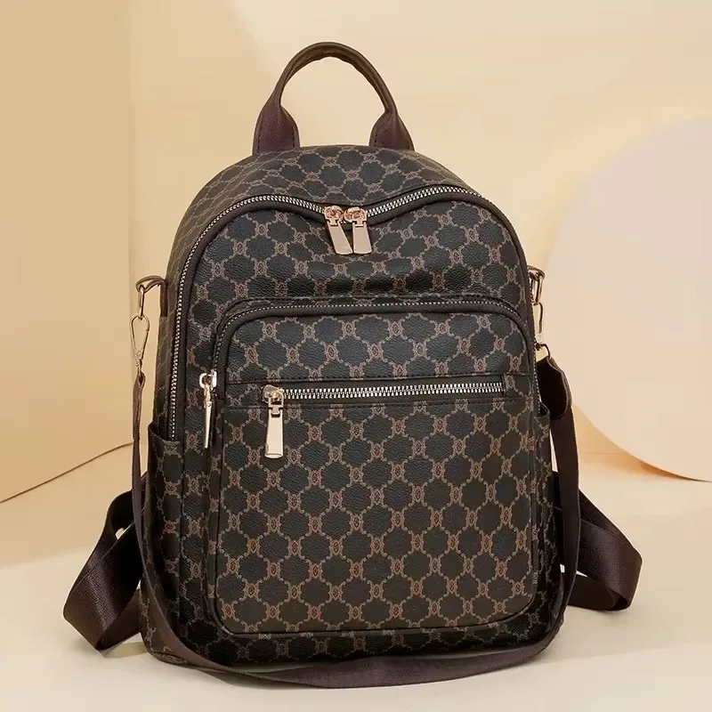 

2026 новый узор модный рюкзак с принтом большой емкости многофункциональная дорожная сумка для отдыха универсальные сумки на плечо