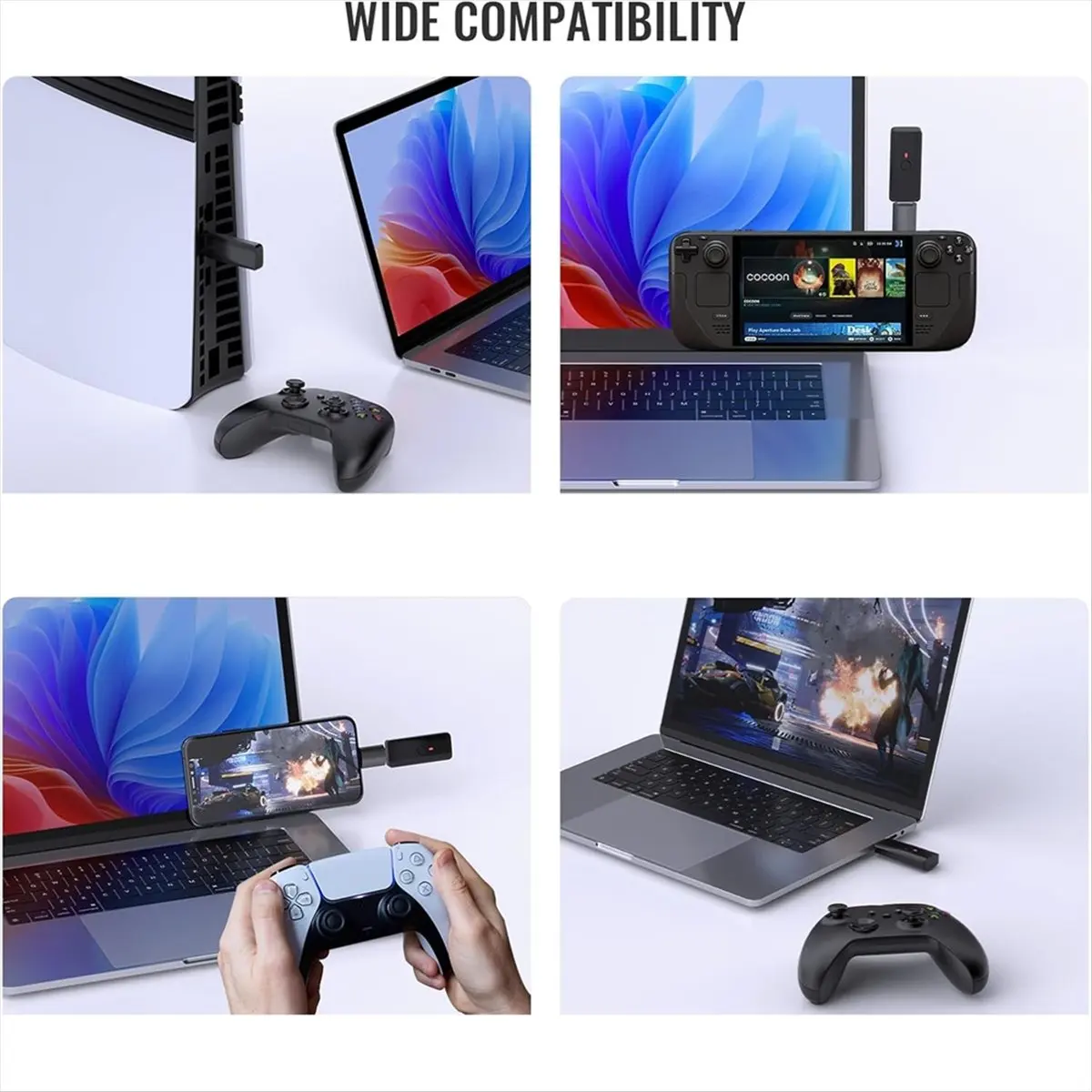 

Адаптер-конвертер контроллера для ПК и ПК, совместимый с контроллерами ///переключателями, поддерживает все игры [AAAE 2026]