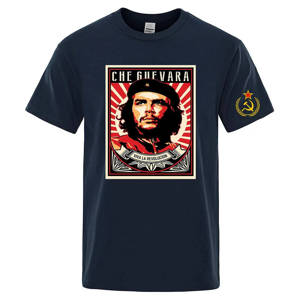 Che Guevara CCCP Summer Brand Bestseller Cotton Versatile Men T-shirt Daily Casual Sweat-absorbing Breathable Short Sleeve