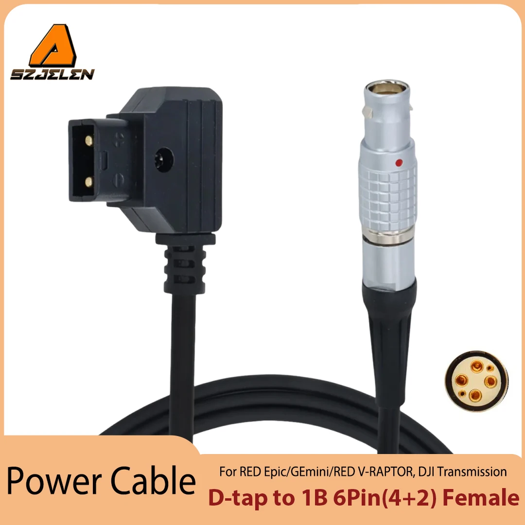 D-Tap to 6pin Female Power Cable Connector For RED Epic/GEmini/RED V-RAPTOR/DJI Transmission Power Cable