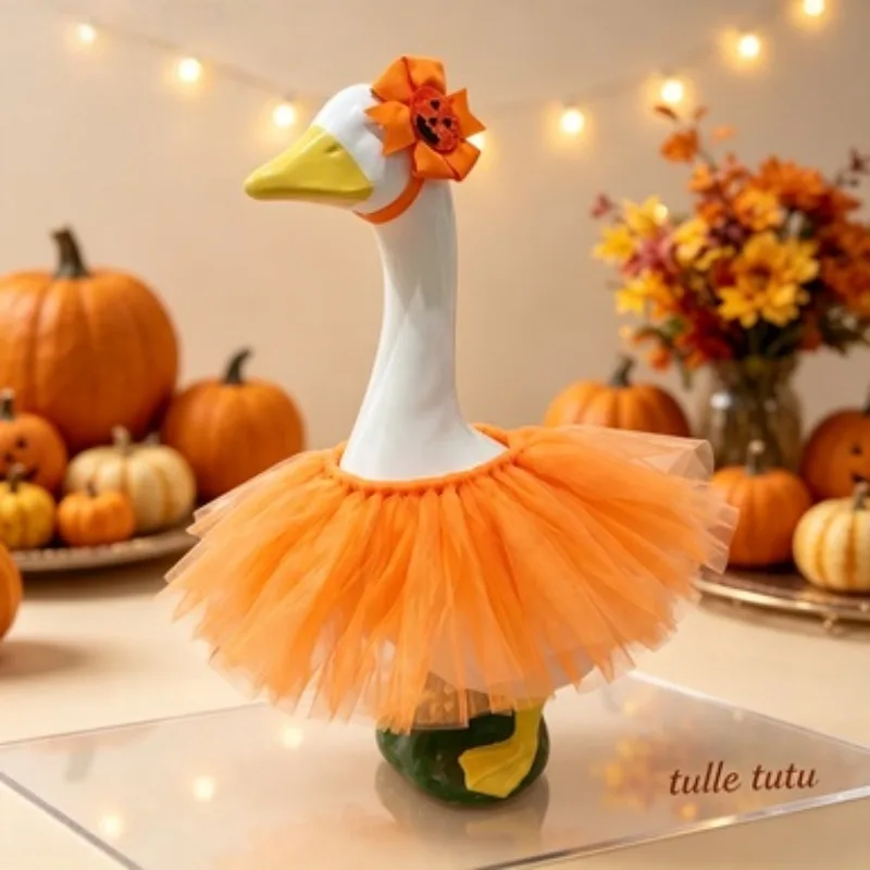 Garden Statues and Sculptures Ballerina Tutu Costume for 23 Inch Porch Goose 2026 New Outdoor Yard Art Decoration Without Goose