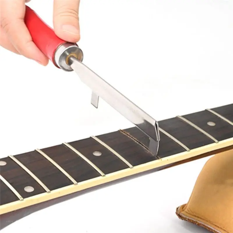 (AD10) Guitar Cleaning File Tool Slotted Hole Guitar Fret Nut Saddle File Saddle Slot Cleaning Saw for Guitar Accessories