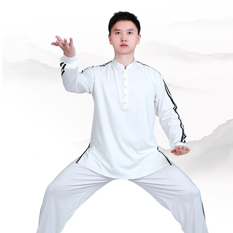 Kung Fu Dress Martial Art Uniform Tai Chi Clothes Wushu Clothing Unisex Women And Men White Sporty Wind Kun Master 2023 New