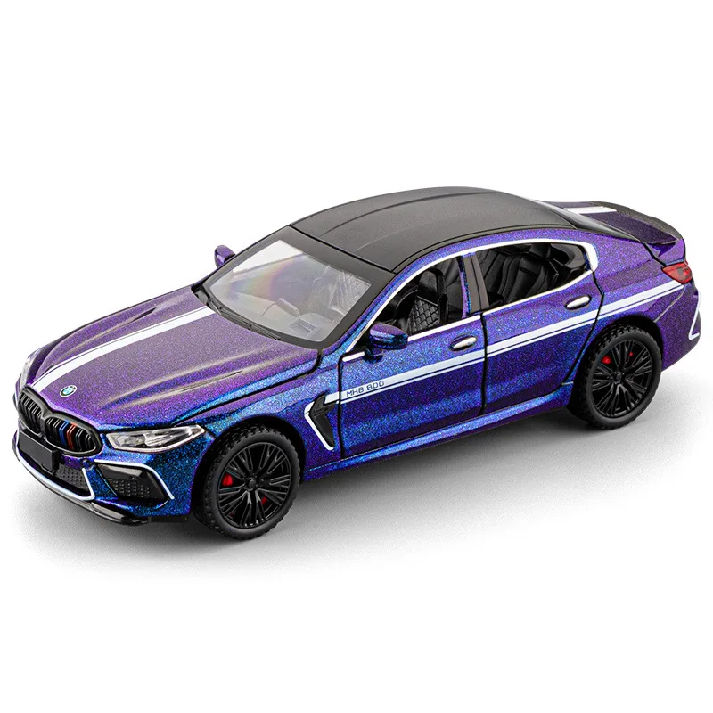 1:32 M8 Modello di auto sportiva in lega Simulazione di auto Giocattolo Regalo di compleanno per bambini Ornamento da collezione