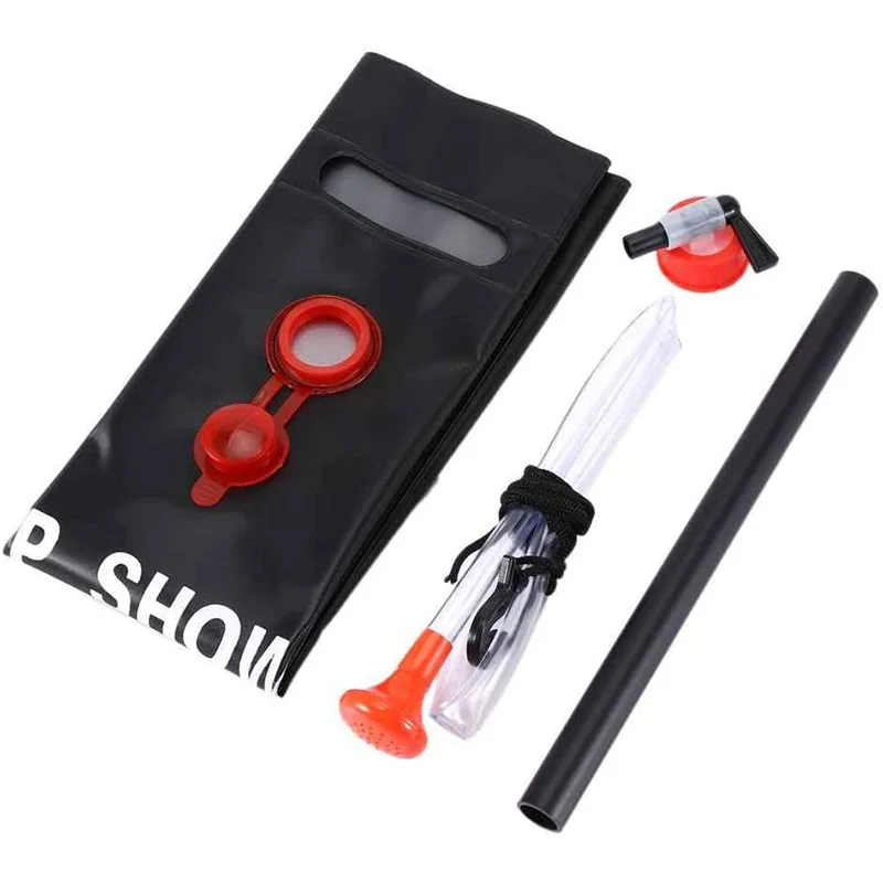 Bolsa de ducha de 20L, bolsa de agua deportiva, bolsa de ducha solar, equipo al aire libre, suministros de almacenamiento de agua para picnic y acampada