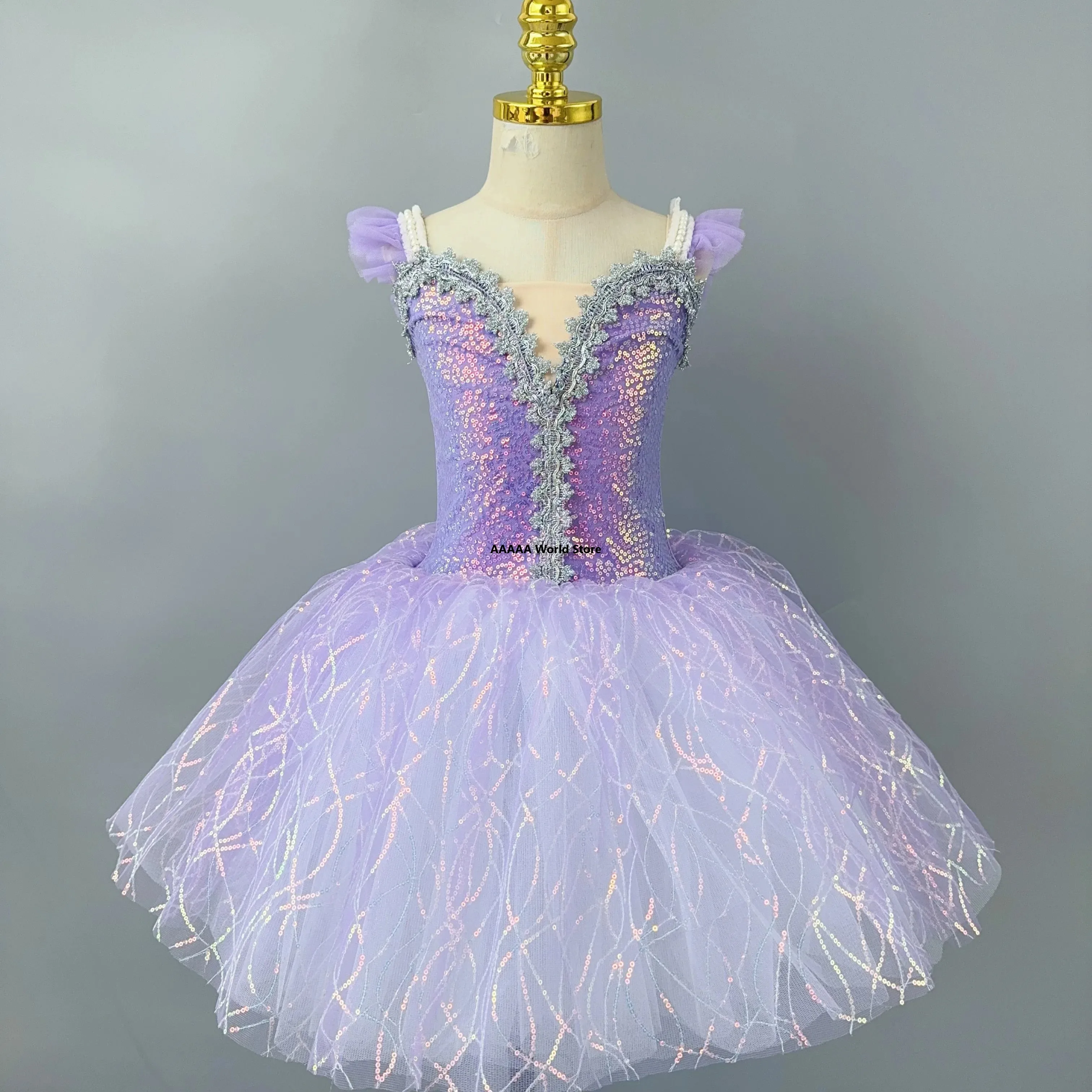 

Purple Ballet Dress Professional Ballerina Tutu Costume for Girls Swan Lake Cosplay Performance Dance Party Dress