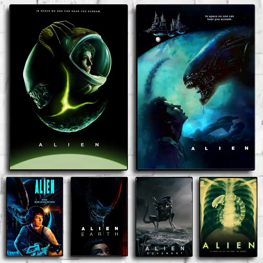Movie A-Alien Poster HD Print Wall Art for Bedroom Living Room Office Bar Home Decor Aesthetic Print