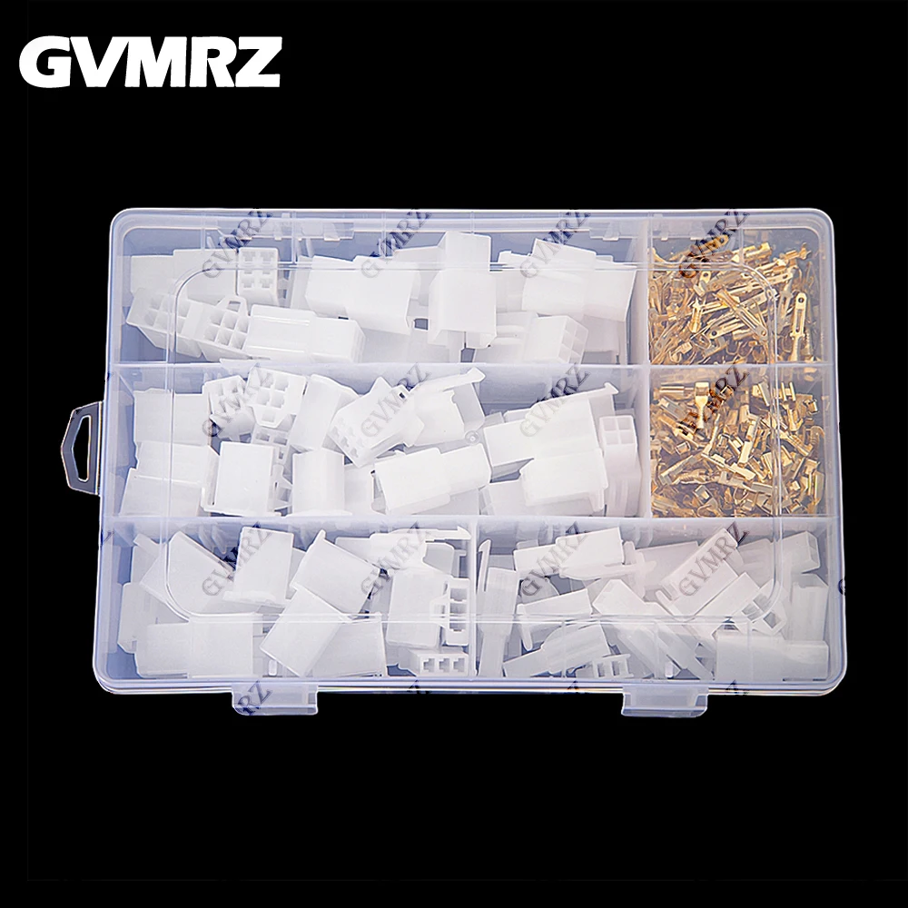 380PCS 2.8mm Pitch 2 3 4 6 Pin Electrical Wire Connector Male Female 2.8 Plug Cable Terminal Plug Kits for Car Motocycle Bike