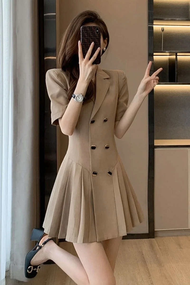 Women\'s Dress Short Mini Female Dresses 2024 Black Birthday Clothing Blazer Formal Occasion Summer Cheap Casual Korean Style Hot