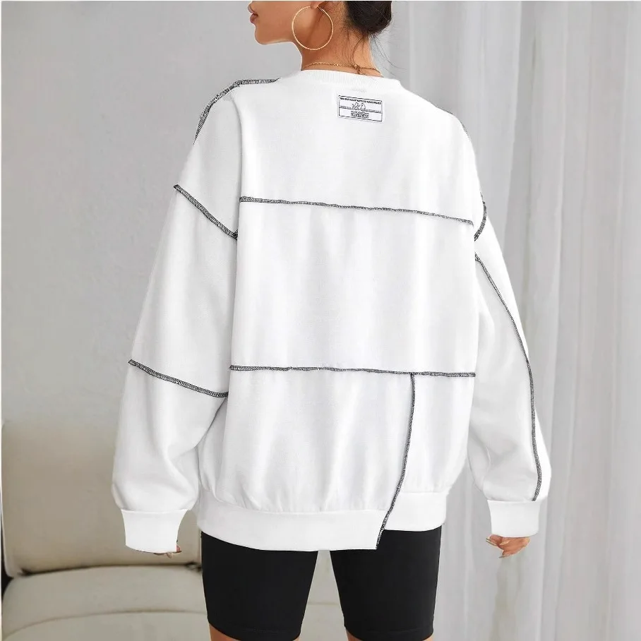 Solid Color Casual Hoodie For Female Pocket Creative Hoody All-Match Street Clothes Woman Sweatshirts Comfortable Pullovers