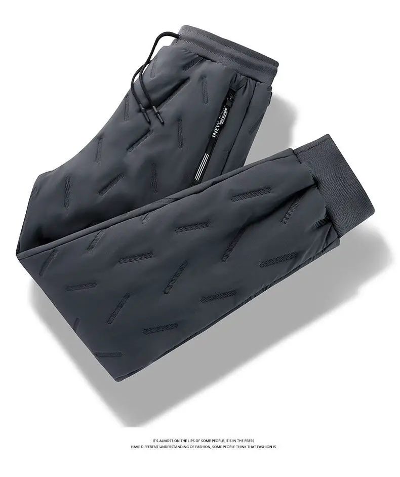Winter Sweatwear Männer Verdicken Fleece Futter Sweatpant Thermische Hosen Casual Hosen Wasserdicht Winddicht Warme Samt Hosen – Detail 21
