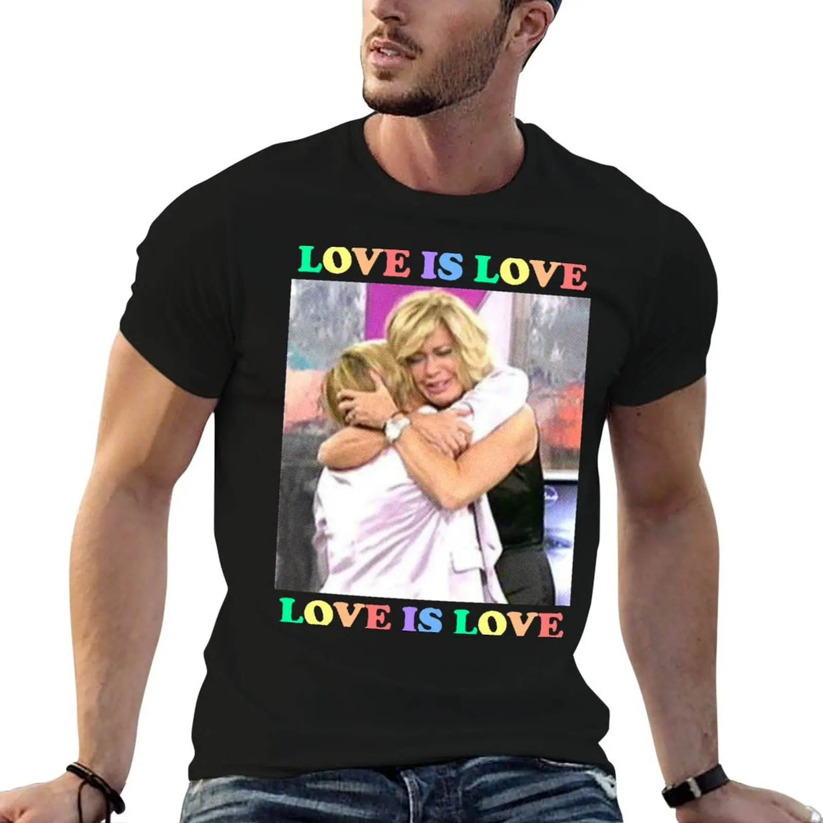 Teníamos una noche de amor con Chelo y Barbara Rey. Camiseta con estampado de Love is love, camisetas gráficas para hombre, camiseta de diseñador para hombre.