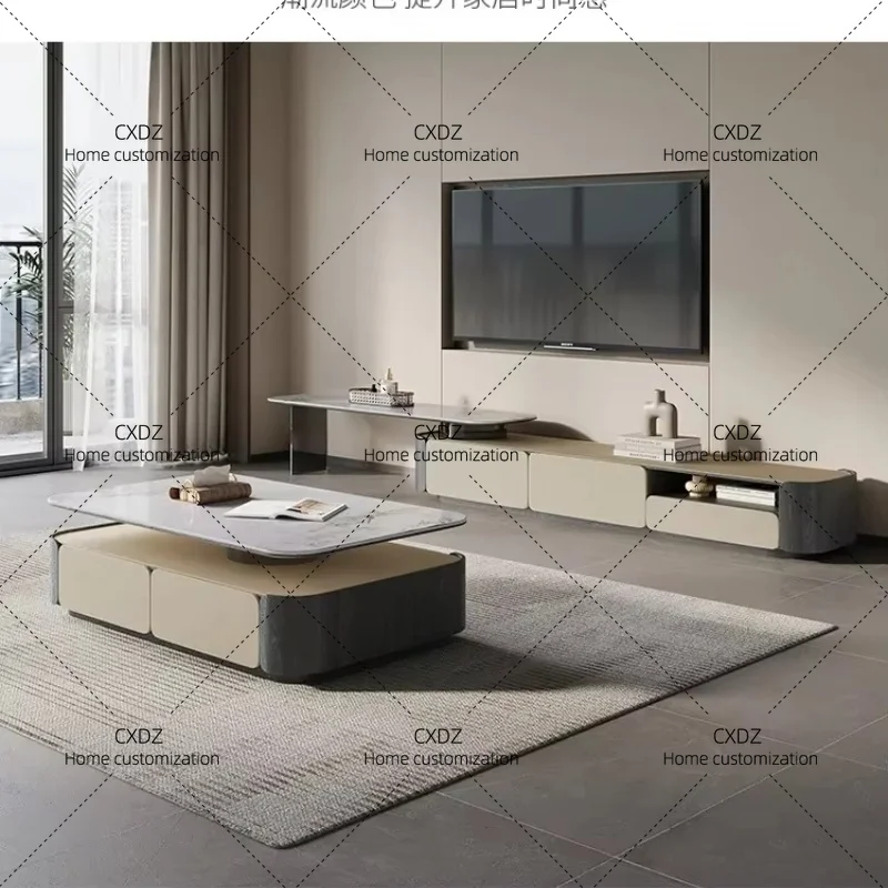 XX Clear Hardcover Design Coffee Tables Luxury Wood Modern Floor Coffee Table Living Room T Furniture