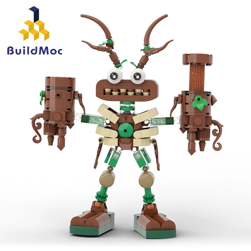 Buildmoc Mijn Zingende Monsters Wubbox Bouwstenen Set Hout Robot Koor Mecha Bakstenen Spel Idee Speelgoed Kinderen Kind Verjaardagscadeau