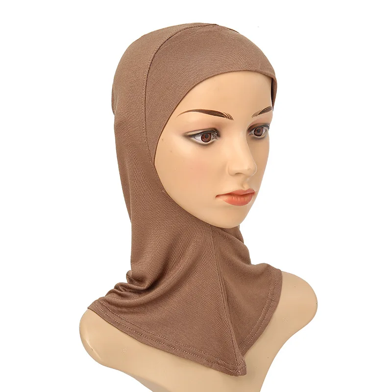 Turbante musulmán de algodón para mujer, gorros islámicos de cobertura completa, Hijab interno, pañuelo para la cabeza, chal largo, envoltura para