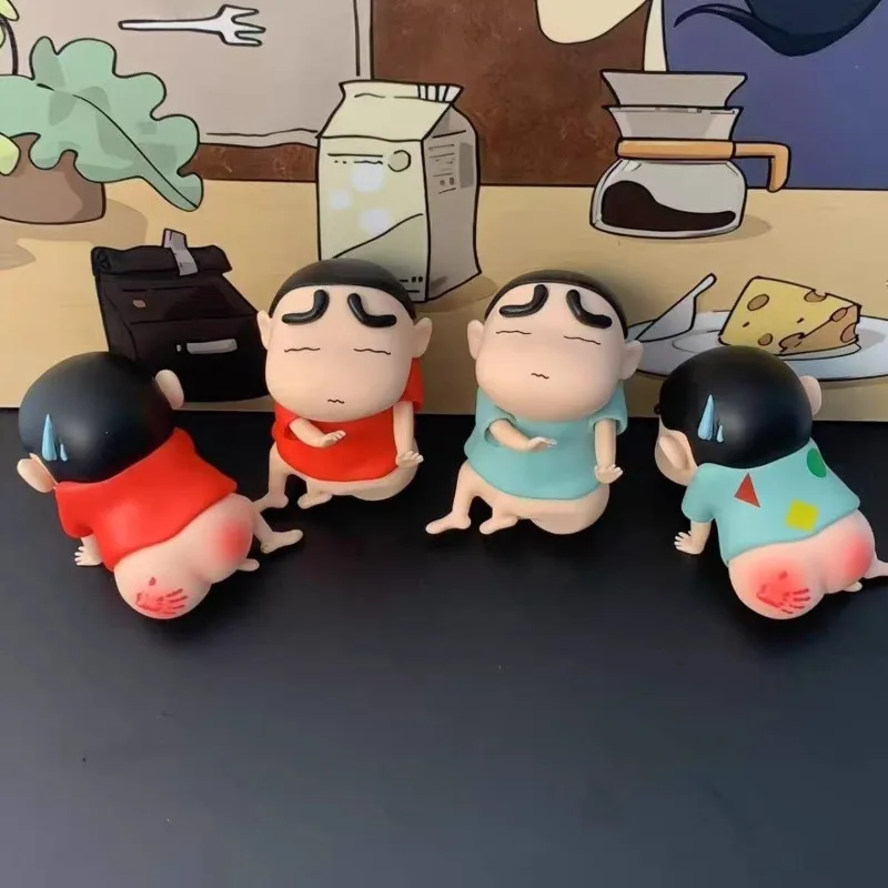 

5cm Kawaii Anime Crayon Shin Chan Swollen Buttocks Figurine PVC Model Doll Desktop Decorations Cartoon Cute Ornament Girl Gift