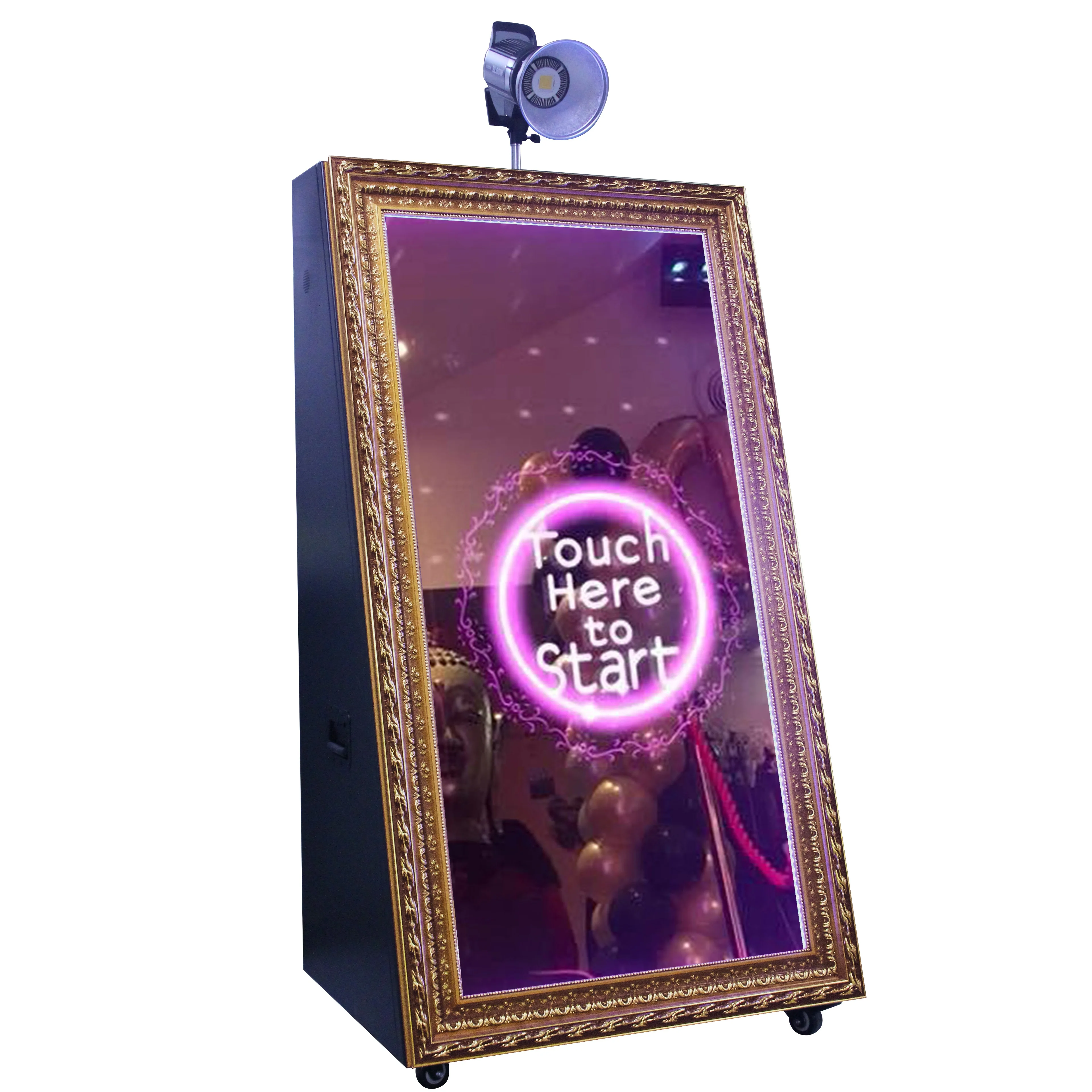 Vending Selfie Magic Mirror Photo Booth/Photo Booth Vending Machine with Space for DNP Printer & Canon Camera Kiosk