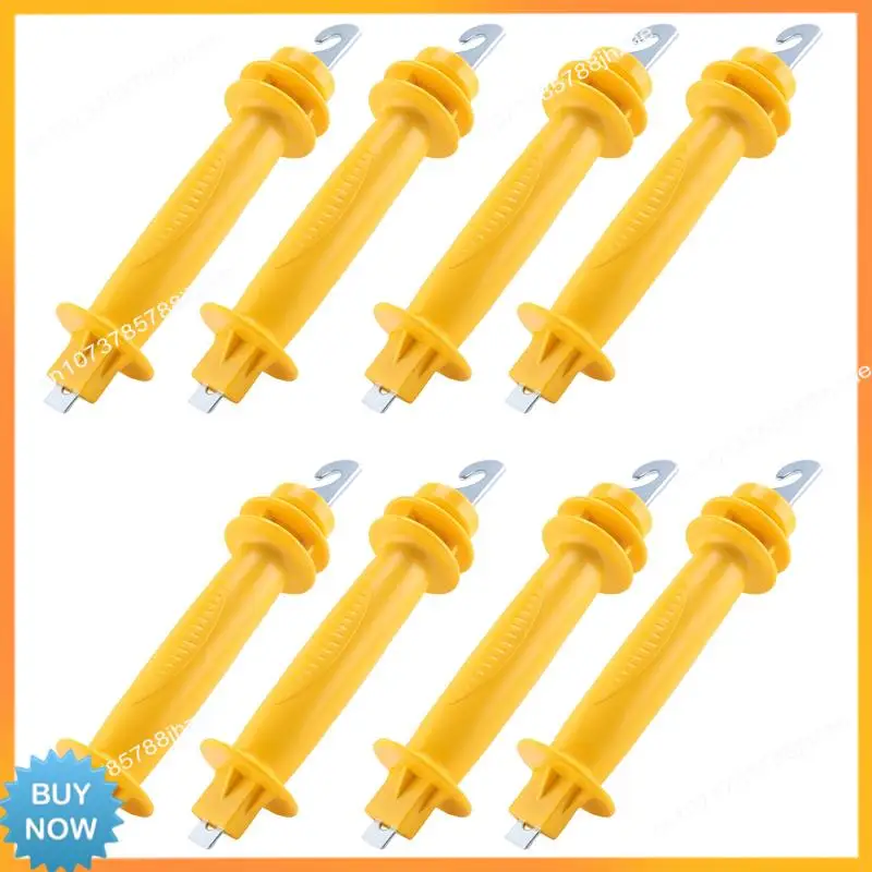 

A10R 8-Pack Electric Fence Rubber Gate, Electric Fence Spring Handle, Insulated Plastic Handle, Yellow Rubber Gate Handle Fence