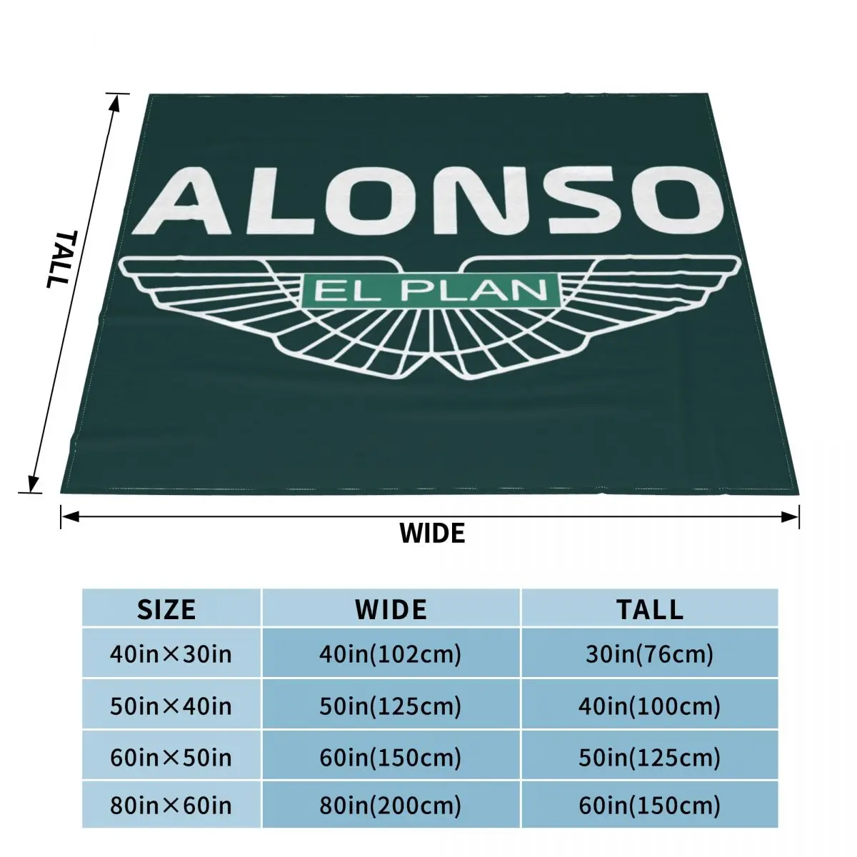 EL Plan Fernando Alonso Aston Martin Blanket Formula One Racing Flannel All Season Super Warm Throw Blankets For Car Bedspread