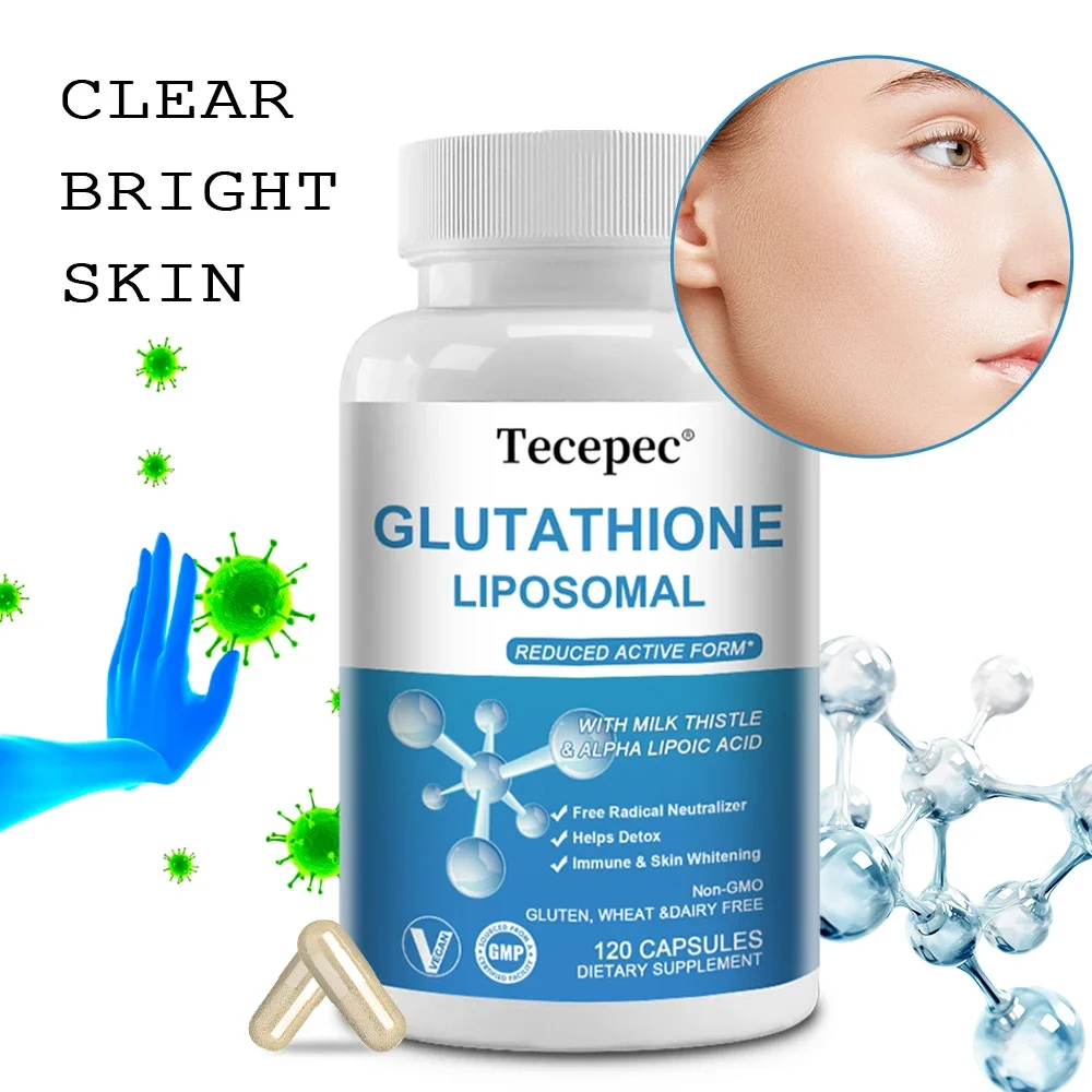 Liposomal Glutathione 1000mg Milk Thistle 200mg with Alpha Lipoic AcidVitamin C Immune Health Support Liver Health Skin Support