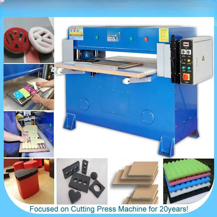 Hydraulic press for manufacturing sponges