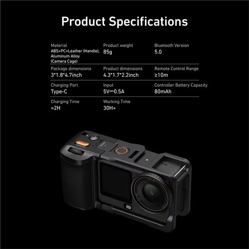 ABJF-Quick Release Protective Case For DJI OSMO Action 6 Aid Hand Grip Rabbit Cage Stabilizer Accessory Bundle