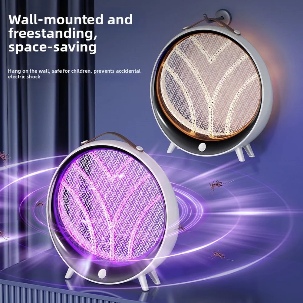 Rechargeable UV Flying Catcher Lamp Featuring Electric Shock Grid for Indoor Outdoor Dual Mode Control Operation