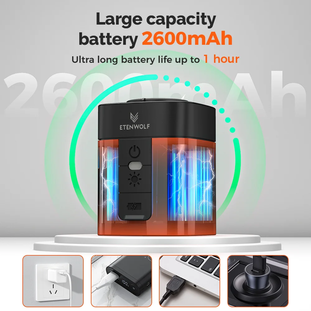 جديد ETENWOLF AIR 3 مضخة هواء كهربائية 2600mAh بطارية ضوء المحمولة التخييم مضخة للمراتب الهوائية منصات النوم بركة يطفو