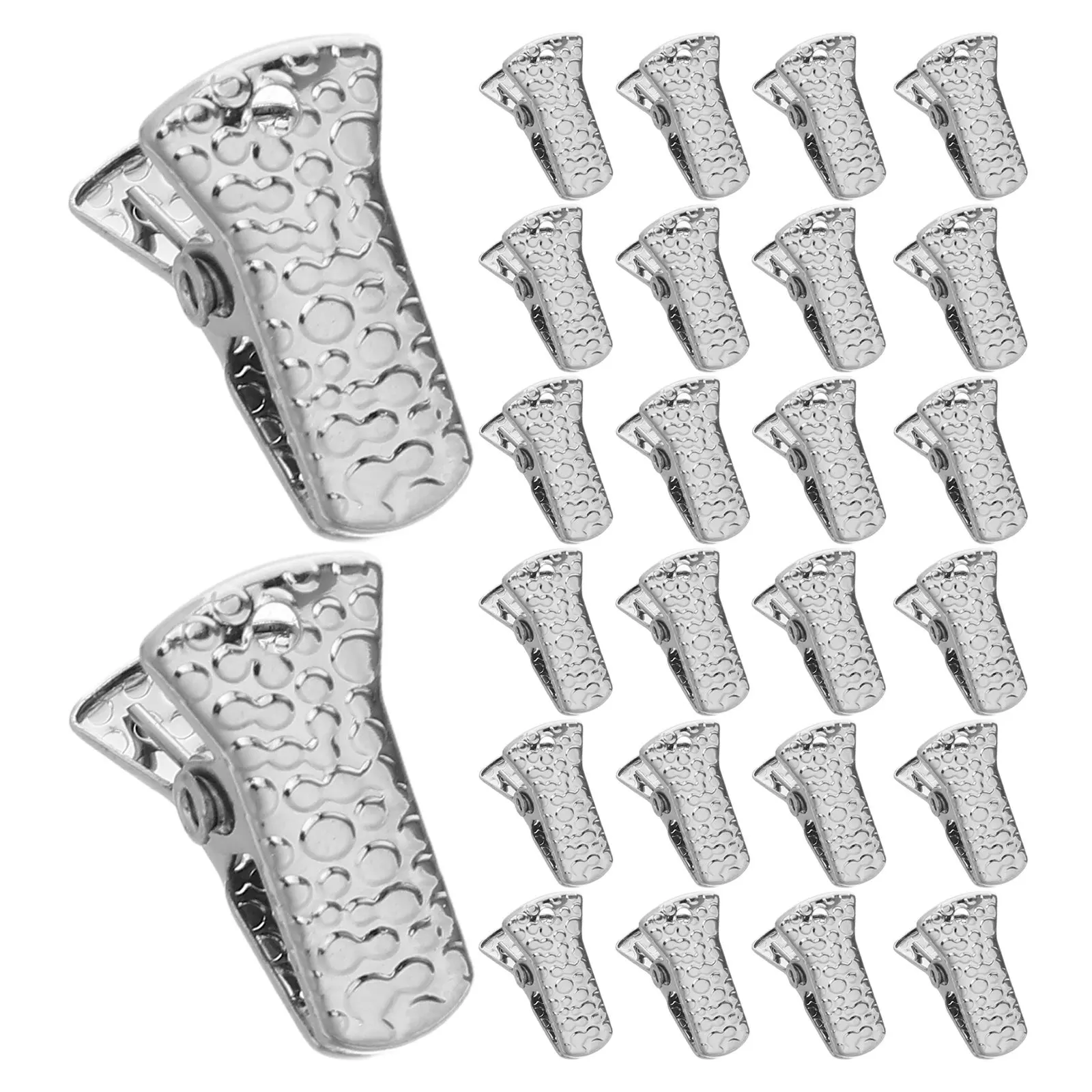 100Pcs Silver Mini Alligator Clips Small Metal Spring Clamps DIY Craft Alligator Clips for Embroidery Pattern Fixing Handmade