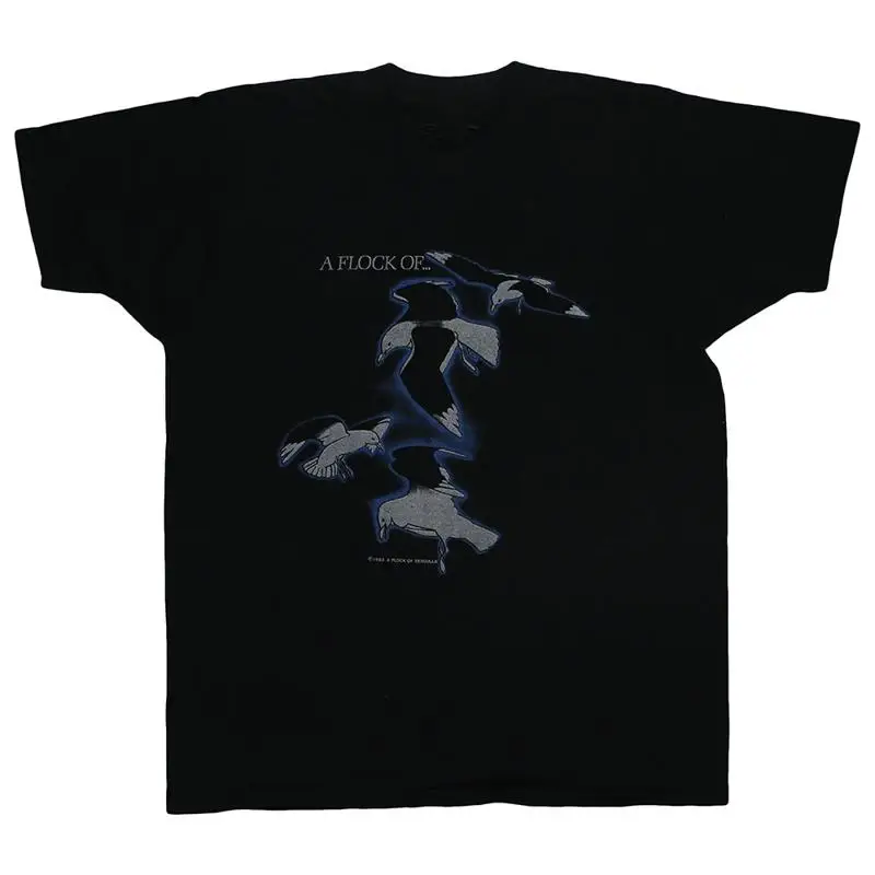 

Винтажная хлопковая черная футболка A Flock Of Seagulls Listen World Tour S 234Xl Ag096