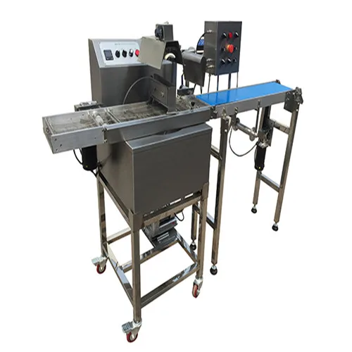 

Mini Size Shop Using Small Snack Chocolate Coating Tempering Enrober Enrobing Machine with Cooling Tunnel