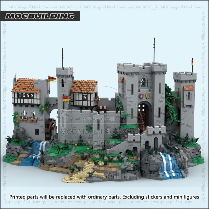 Film MOC château Diorama blocs de construction Base mise à niveau château ouvert Architecture technologie briques bricolage assemblage modèle jouets cadeaux