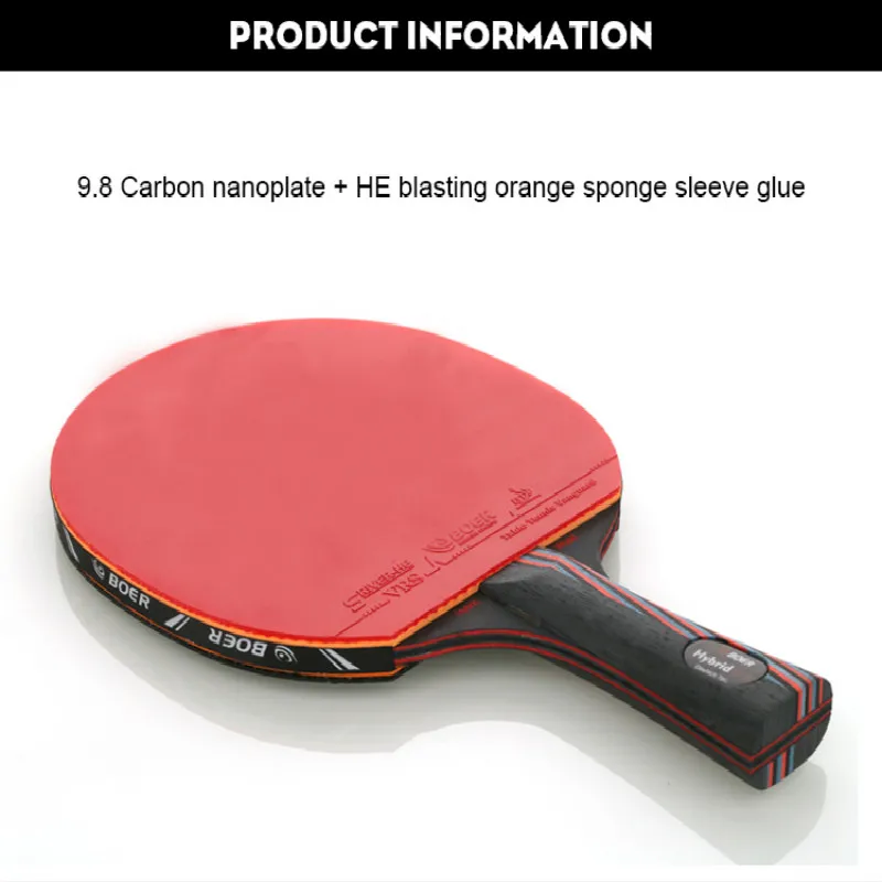 Professional 6 Star Ping Pong Racket Rubber Nano Carbon Table Tennis Bat Blade Sticky Toner Glue Pingpong Training Racket