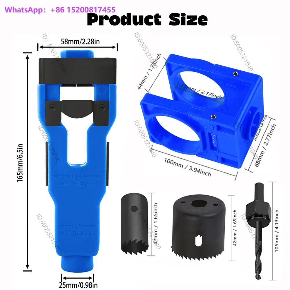 2pcs   Spherical Lock Actuator + Latch Mounting Kit Set Door Latch Mortising Tool