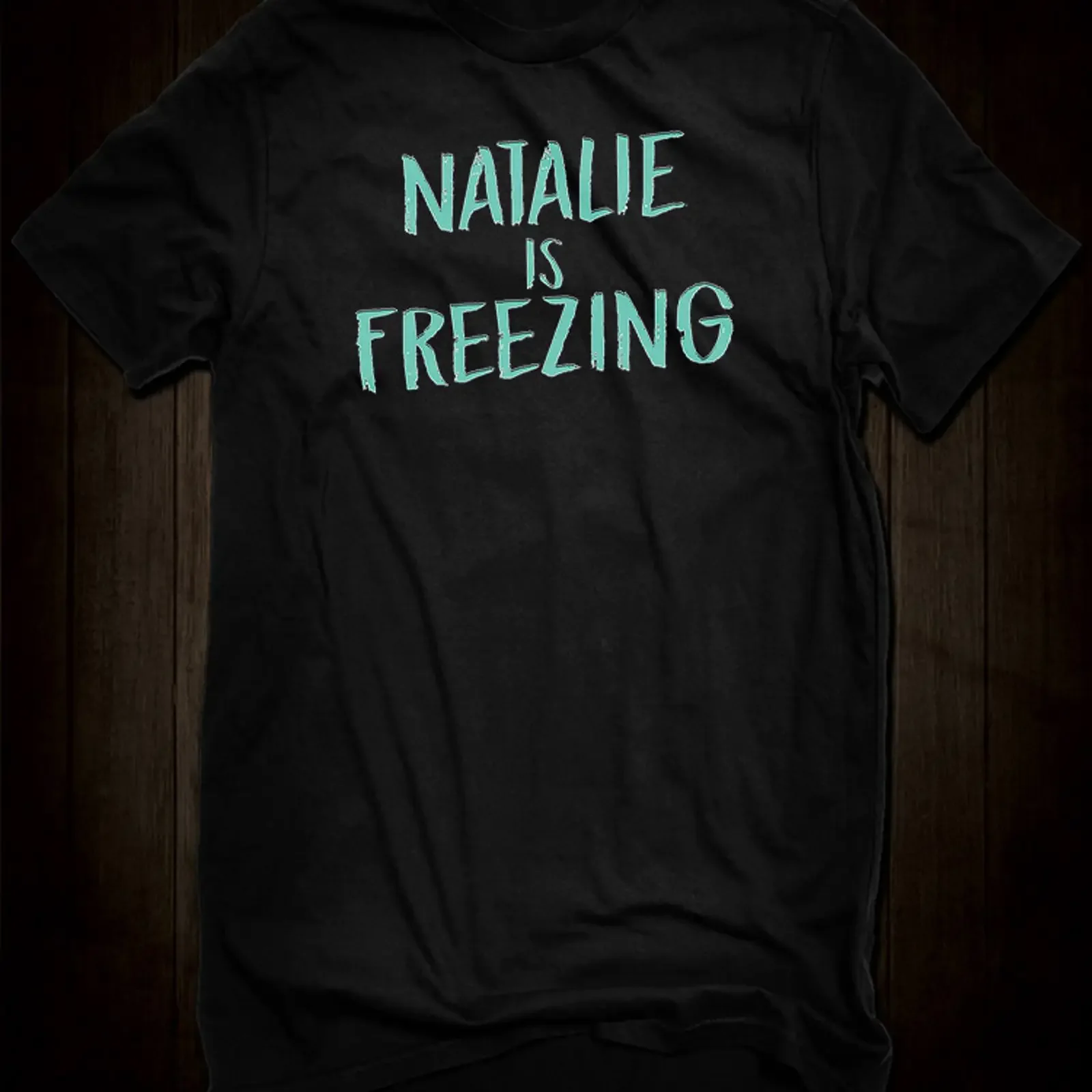 Natalie Is Freezing T Shirt Hellwood Outfitters vintage Washed streetwear Top For Everyday Wear homme Stylish Soft Slightly