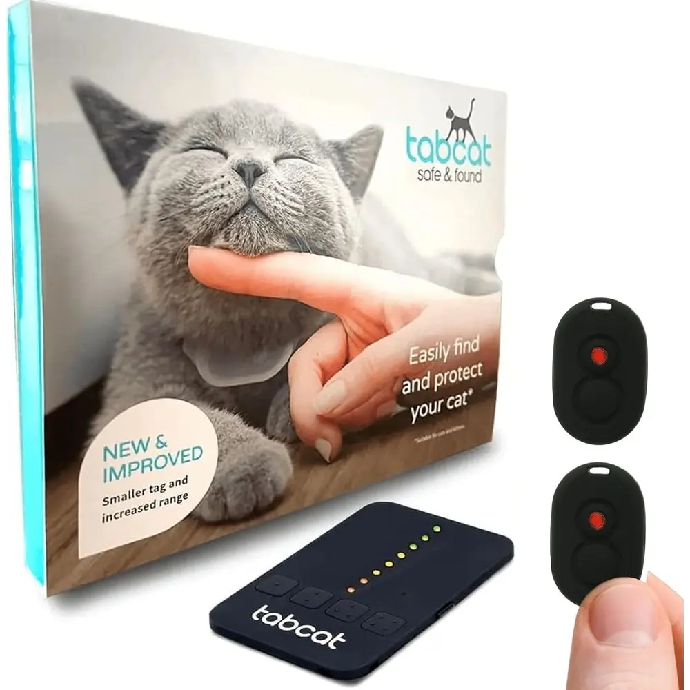 

Tabcat V2 Трекер для кошек и котят — плата за ежемесячную подписку без ежемесячных надписей | Две легкие домашние бирки, футляры и трубка для слежения | Больше Аккура
