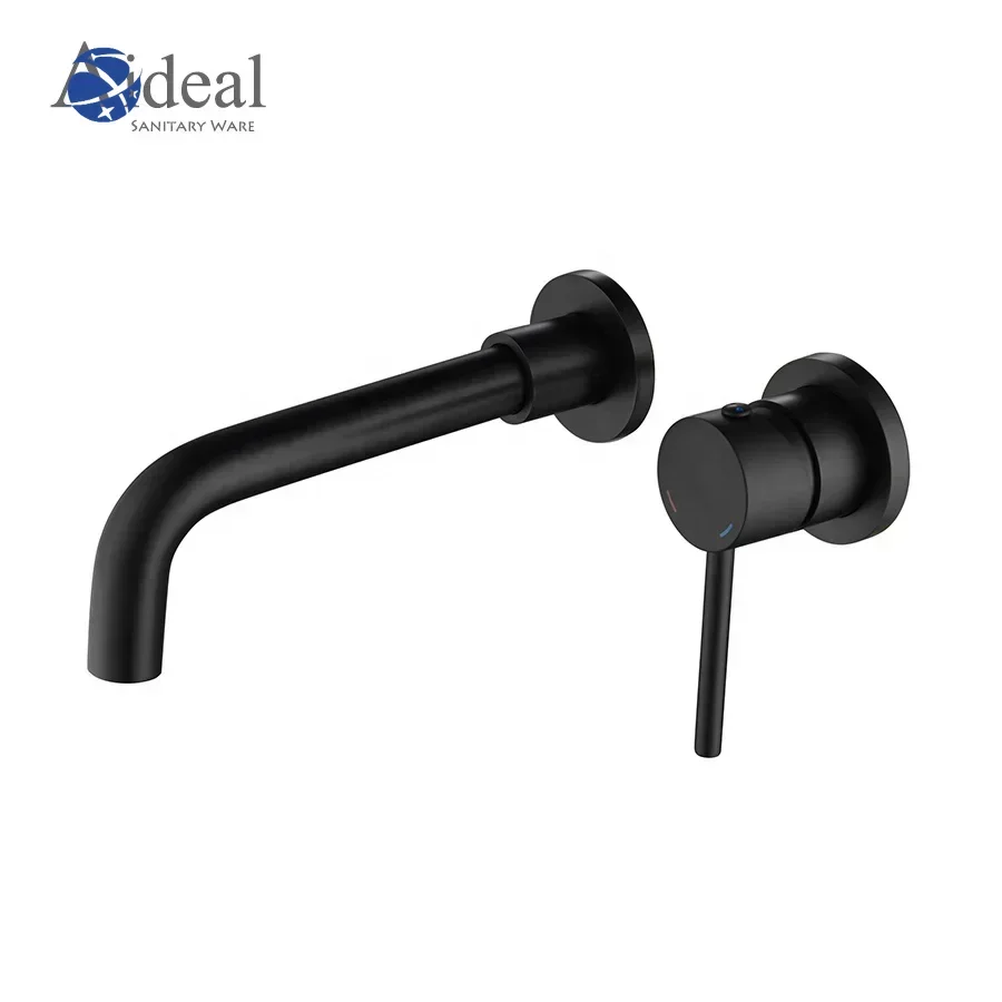 

Concealed black bathroom faucet 2 Holes brass sanitary ware basin bathroom faucet