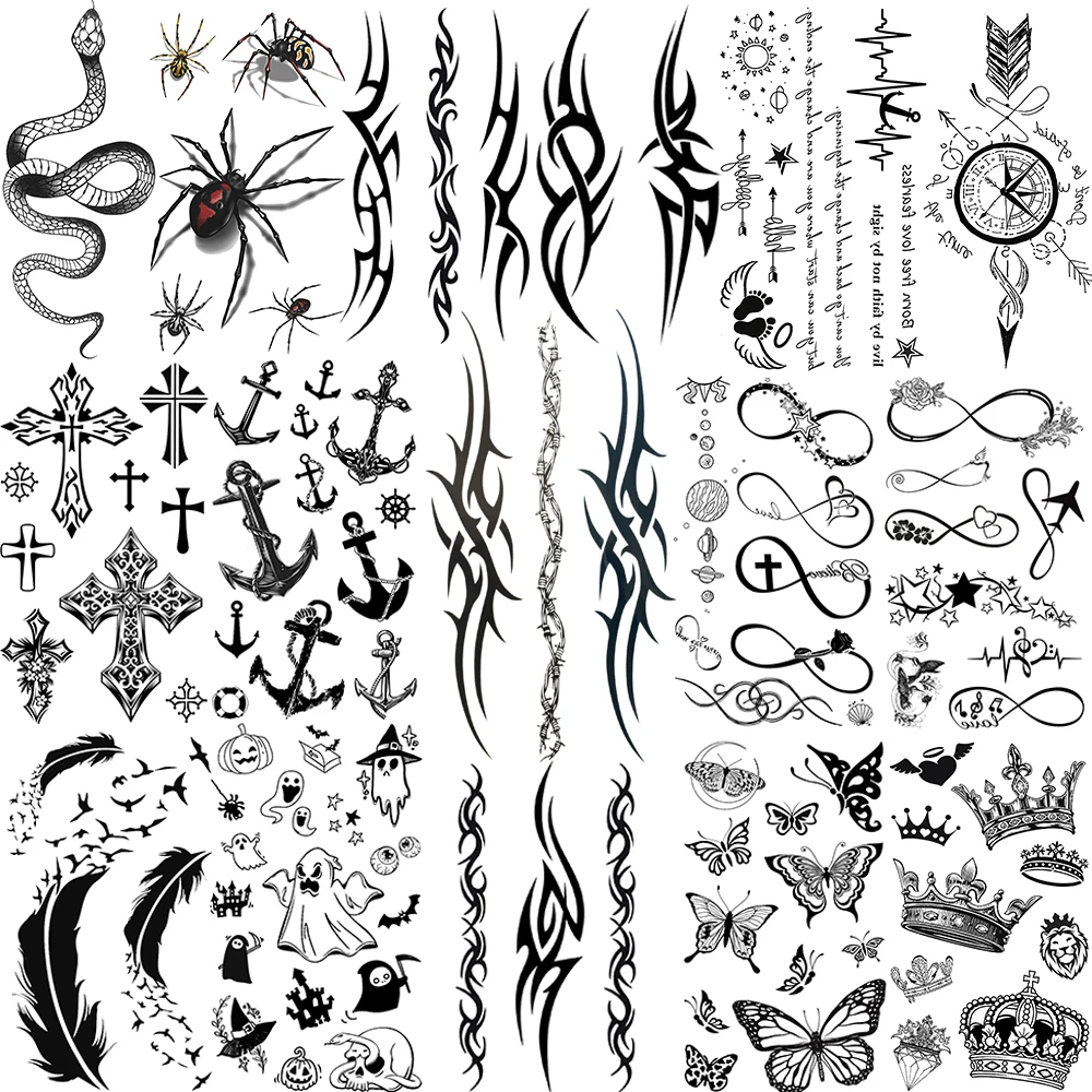 Sex Temporary Tattoo Tatoo For man Woman Waterproof Stickers makeup maquiagem make up bat lace tattoo AQ-062