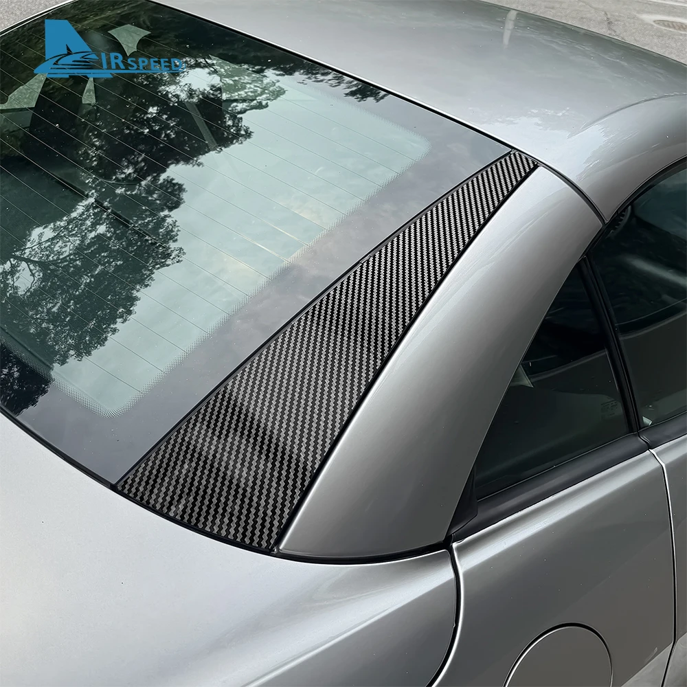 PVC-Aufkleber mit Kohlefaser-Muster für Mercedes-Benz SLK R171 2004 2005 2006 2007 2008 2009 2010, Zubehör für die Heckscheibe