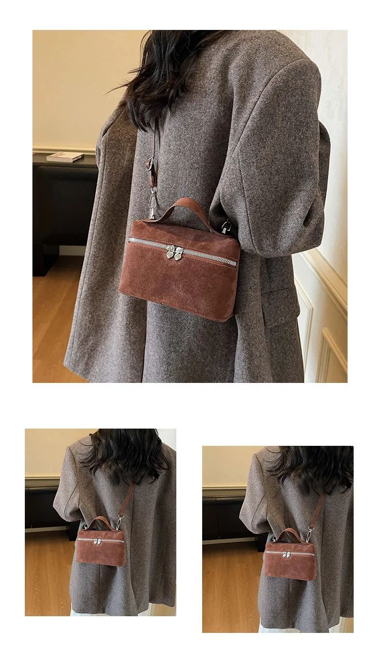 Trendige Damen-Handtasche, stilvolle Umhängetasche, Mini-Geldbörse, lässige Vintage-kleine quadratische Tasche für Ausflüge – Detail 14