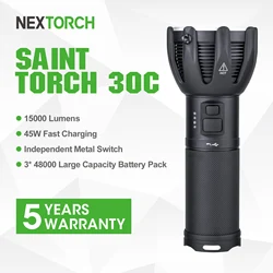 NEXTORCH ST30C Search Light 15000 Lumens Super High Performance Rechargeable Flashlight with Smart Sensor for Emergency with a