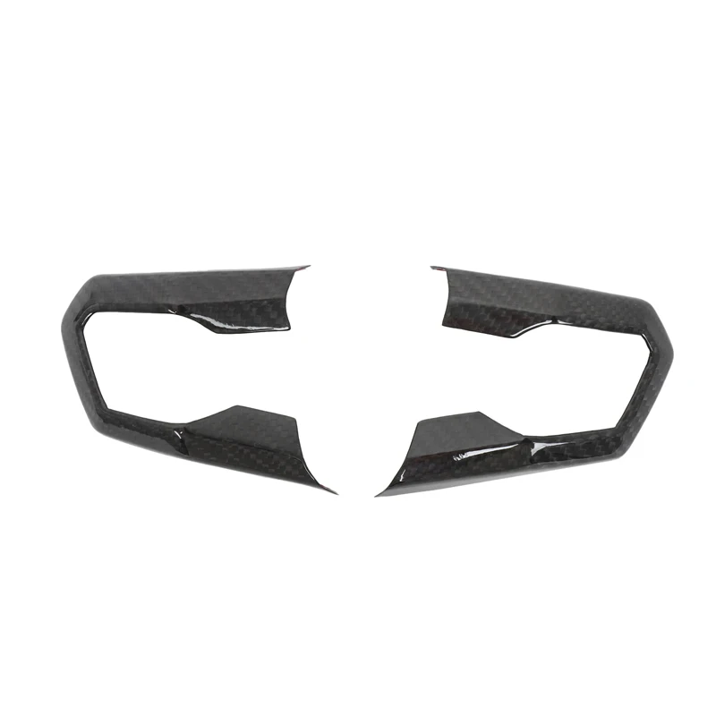 Real Carbon Fiber For Lamborghini Huracan LP610 LP580 2014-2023 Car Steering Wheel Panel Decorative Cover Car Accessories 2pcs view 2